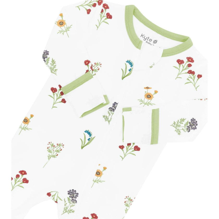 Zippered Footie, Wildflower