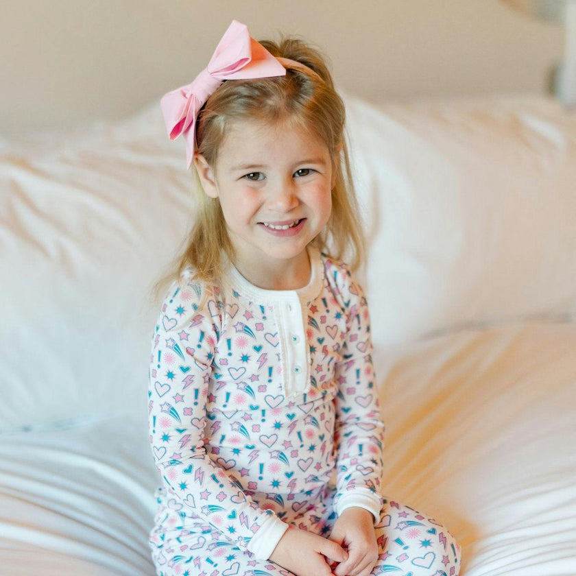 Alden Girls' Pima Cotton Pajama Pant Set - Cosmic Crush