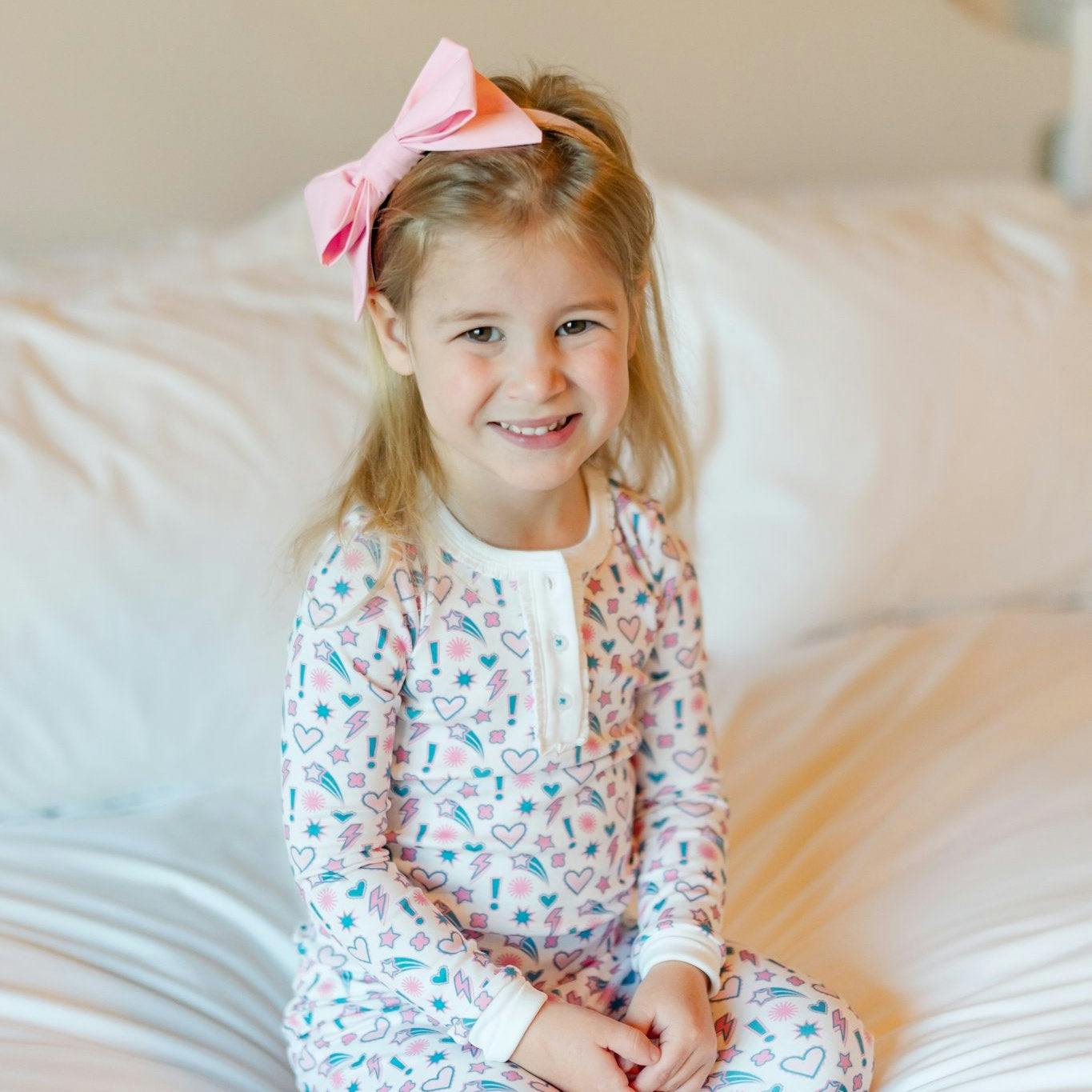 Alden Girls' Pima Cotton Pajama Pant Set - Cosmic Crush
