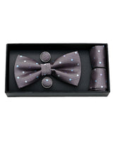 Purple Dotted Bowtie Set