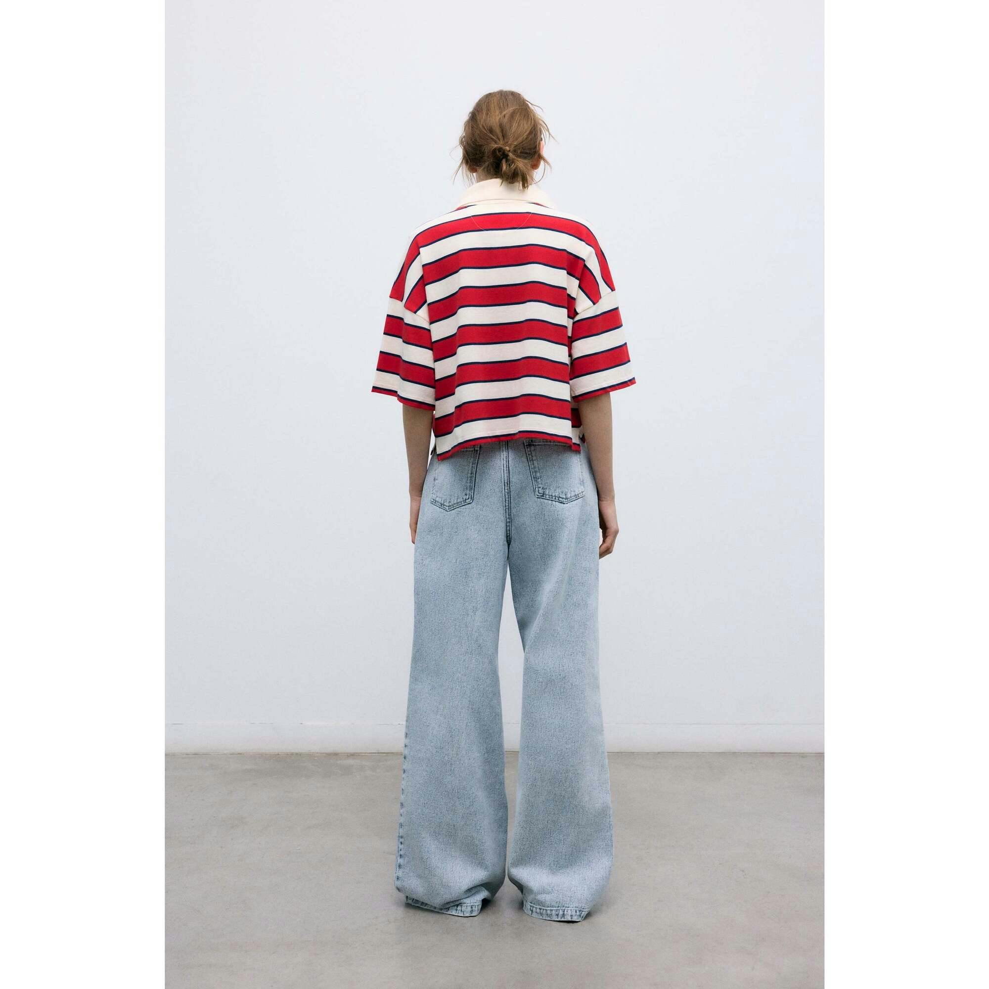 TNS Pleat Denim Woman Pant Bleach Denim