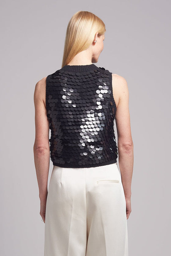 Women's Cora Large Sequins Crew Neck Sweater Tank