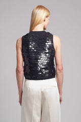 Women's Cora Large Sequins Crew Neck Sweater Tank