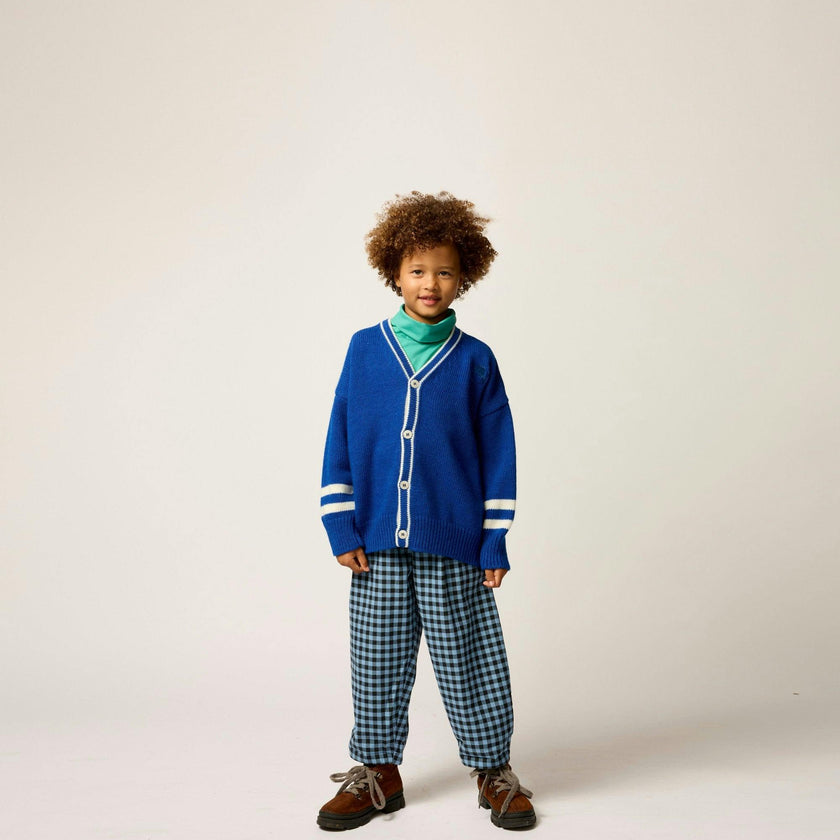 Wool Classroom Cardigan in Cobalt Blue
