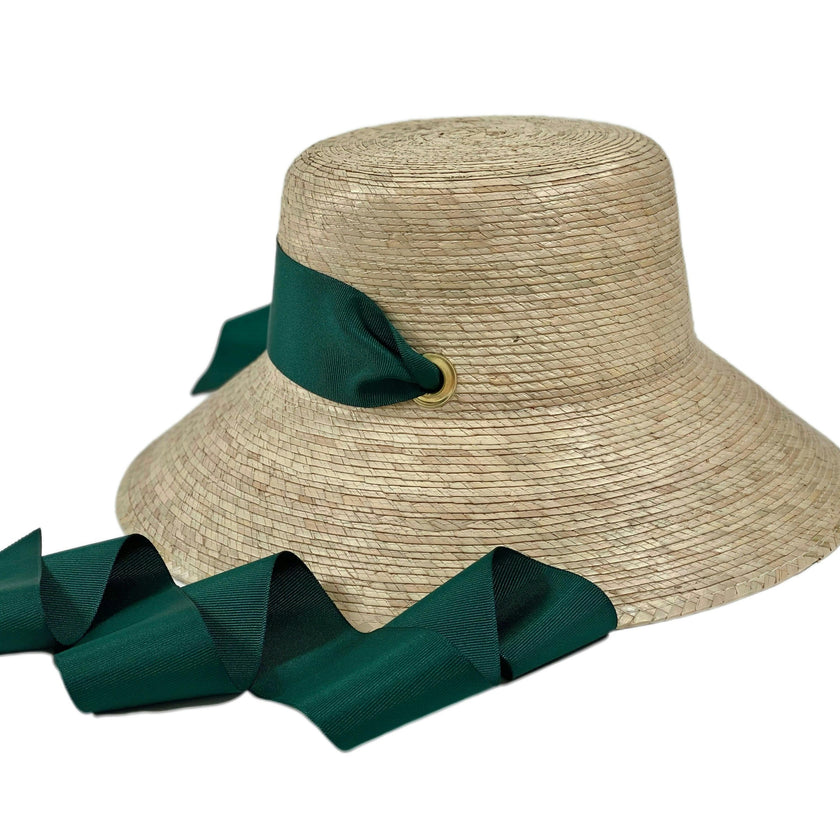 Clematis Bucket Hat (PreOrder Shipping June 15th) - Masters Green Long Grosgrain Ribbon