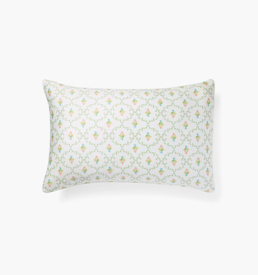 The Sisi Silk Pillowcase - Pastel Trellis