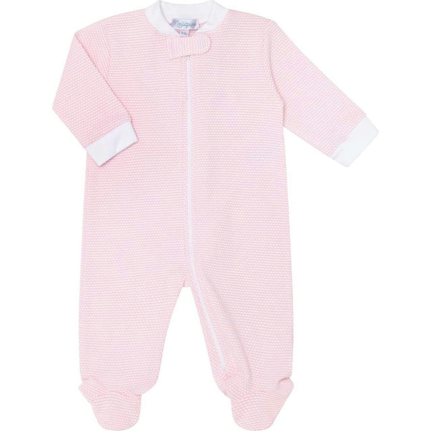 Pink Bubble Zipper Footie