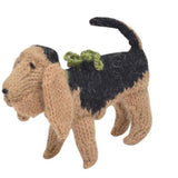 Bloodhound Hand Knit Christmas Ornament