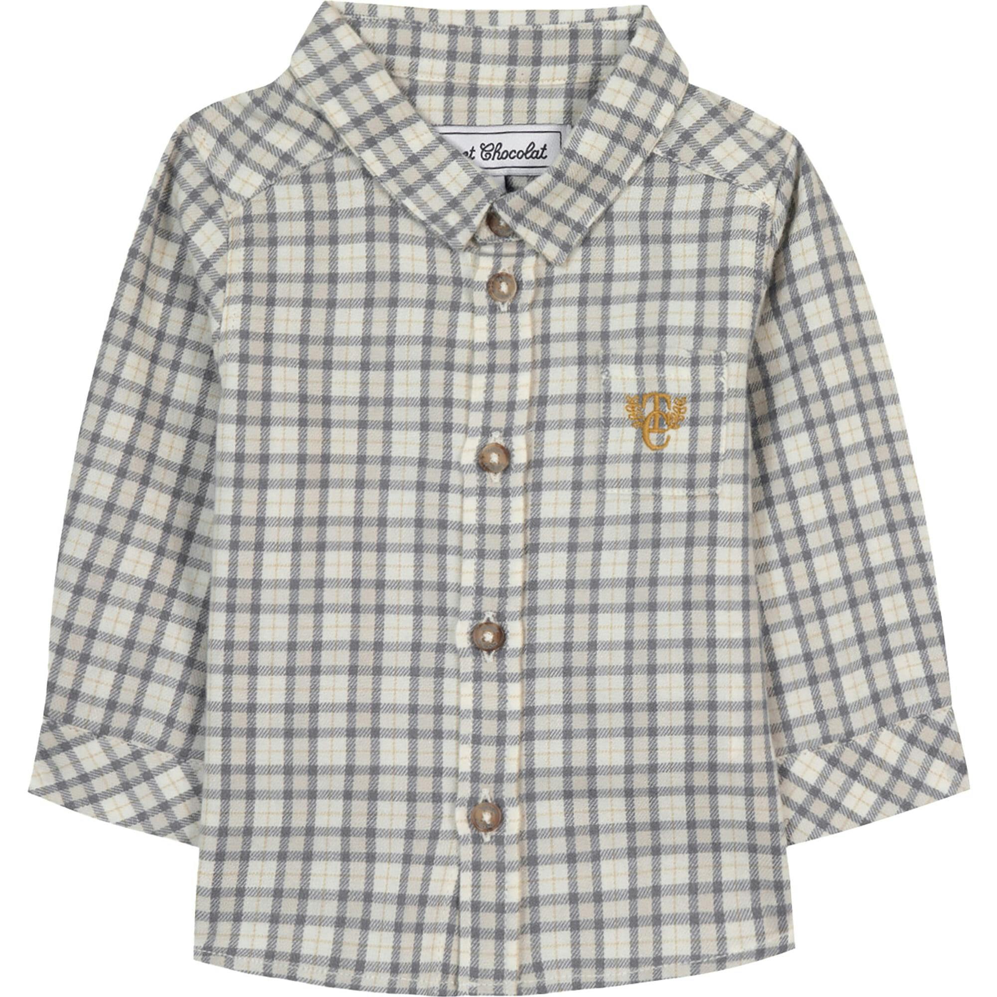 TARTINE ET CHOCOLAT Button-Down Plaid Baby Shirt