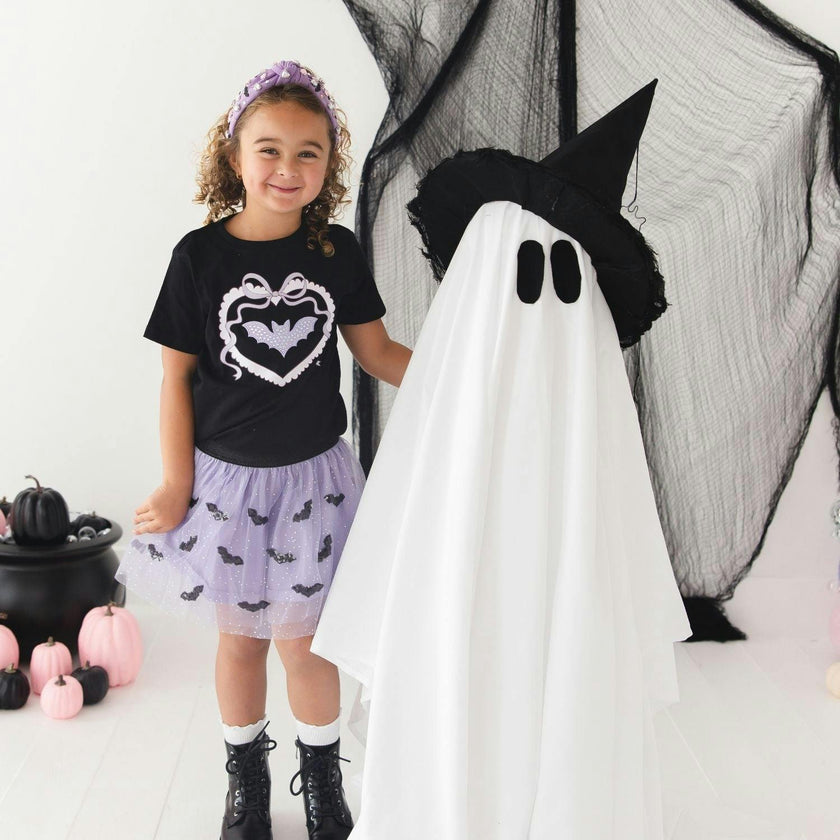 Sequin Bat Halloween Tutu Skirt