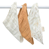 Willow Sage Cotton Bandana Baby Bib (3 Pack)
