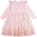 Pink Princess Tiered Long Sleeve Tutu Dress