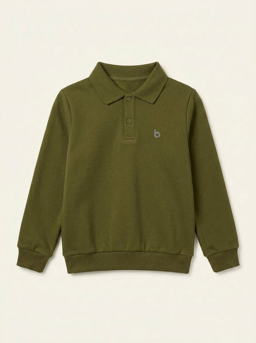 Boys Long Sleeve Sweatshirt Polo