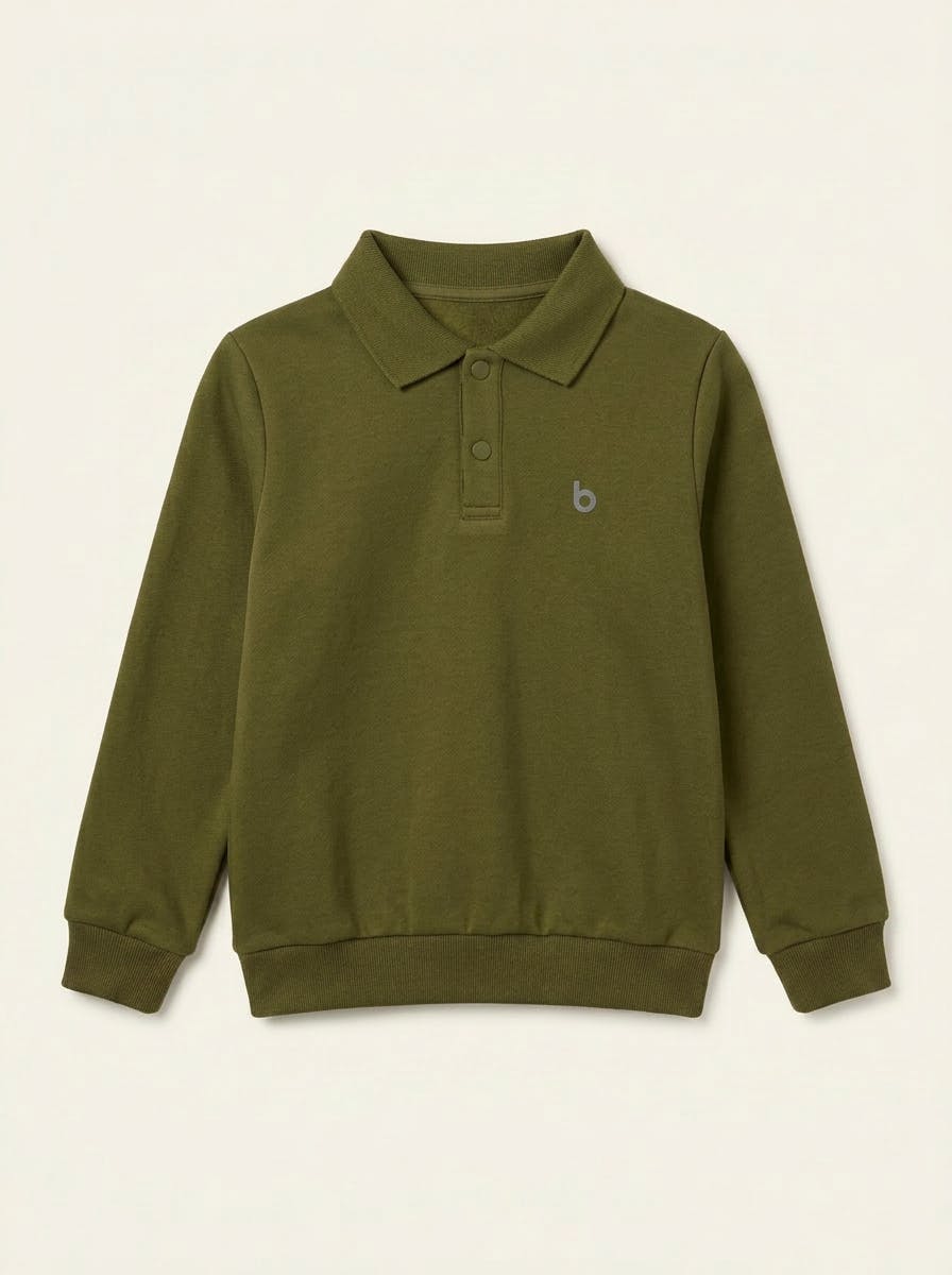 Boys Long Sleeve Sweatshirt Polo