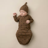 Organic Kimono Infant Sleep Gown - Apple