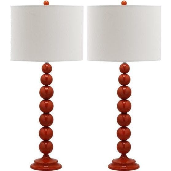 Set of 2 Jenna Stacked Ball Lamps