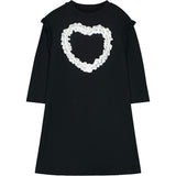 Lace Heart Dress Black