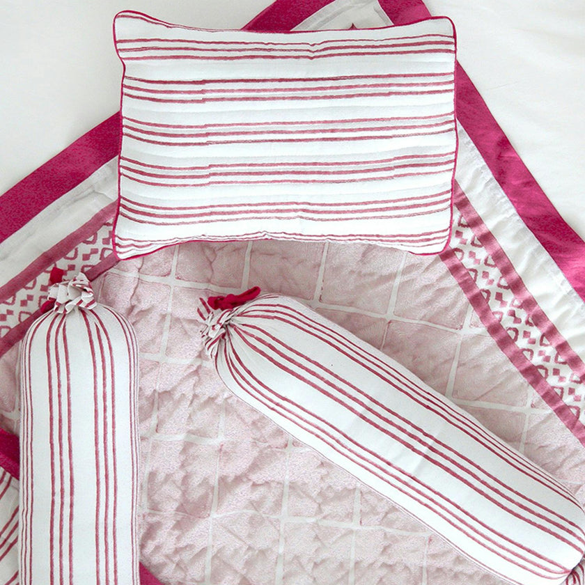 Block-Printed Cotton Crib Quilt