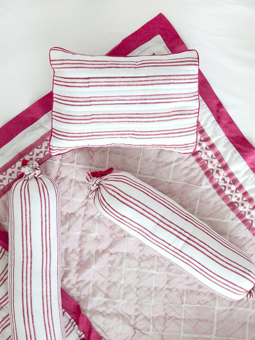 Block-Printed Cotton Crib Quilt