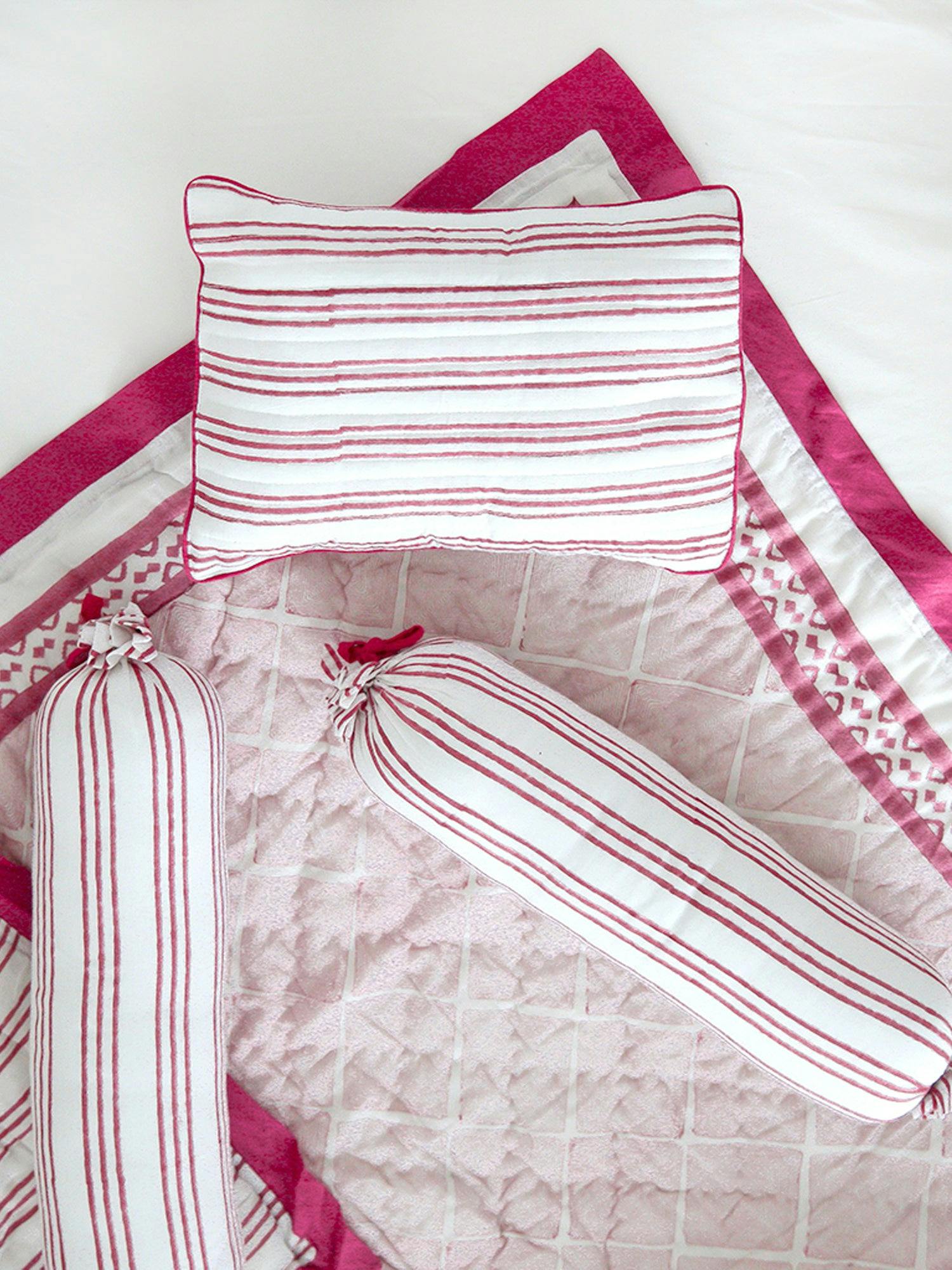 Block-Printed Cotton Crib Quilt
