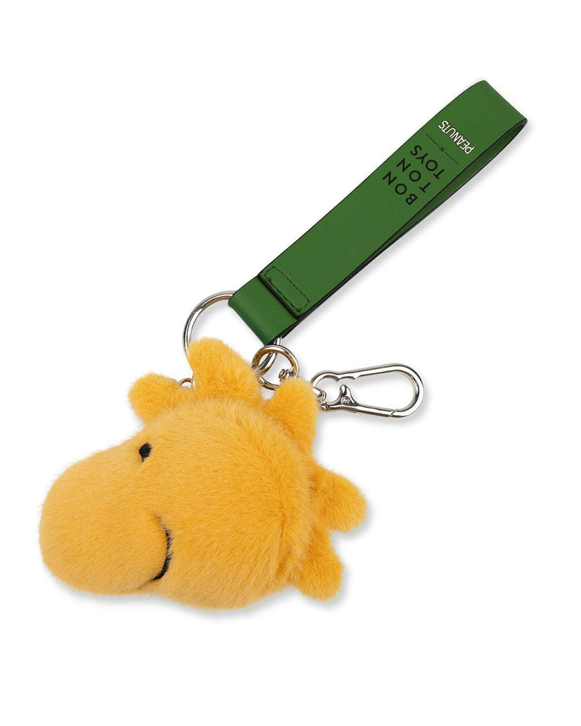 Bag Charm Plush PEANUTS WOODSTOCK FUZZY ECO Yellow 3.5"