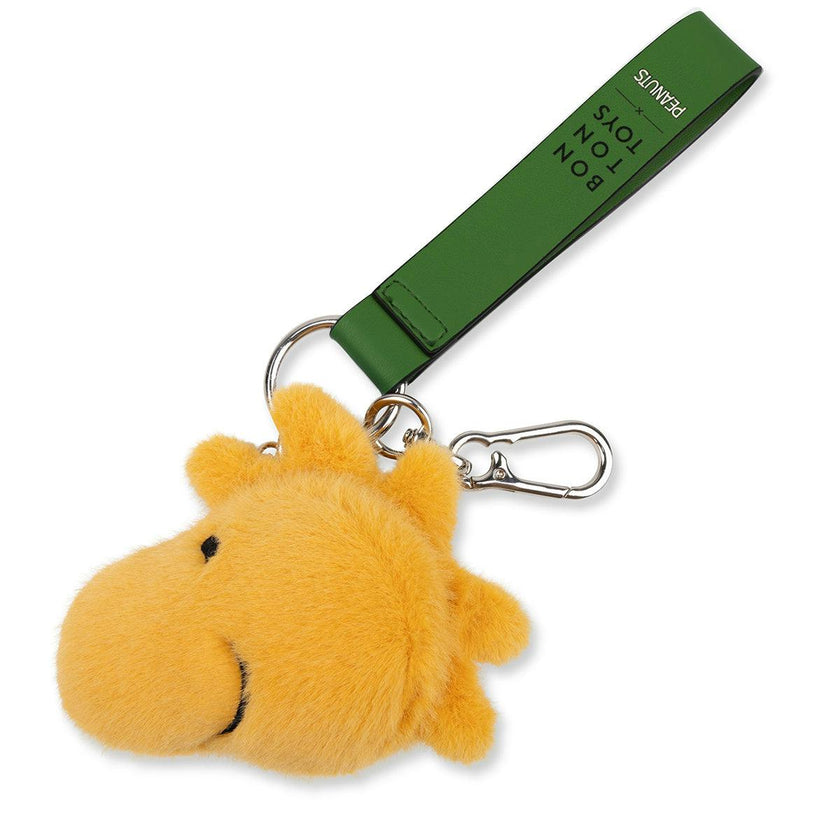 Bag Charm Plush PEANUTS WOODSTOCK FUZZY ECO Yellow 3.5"