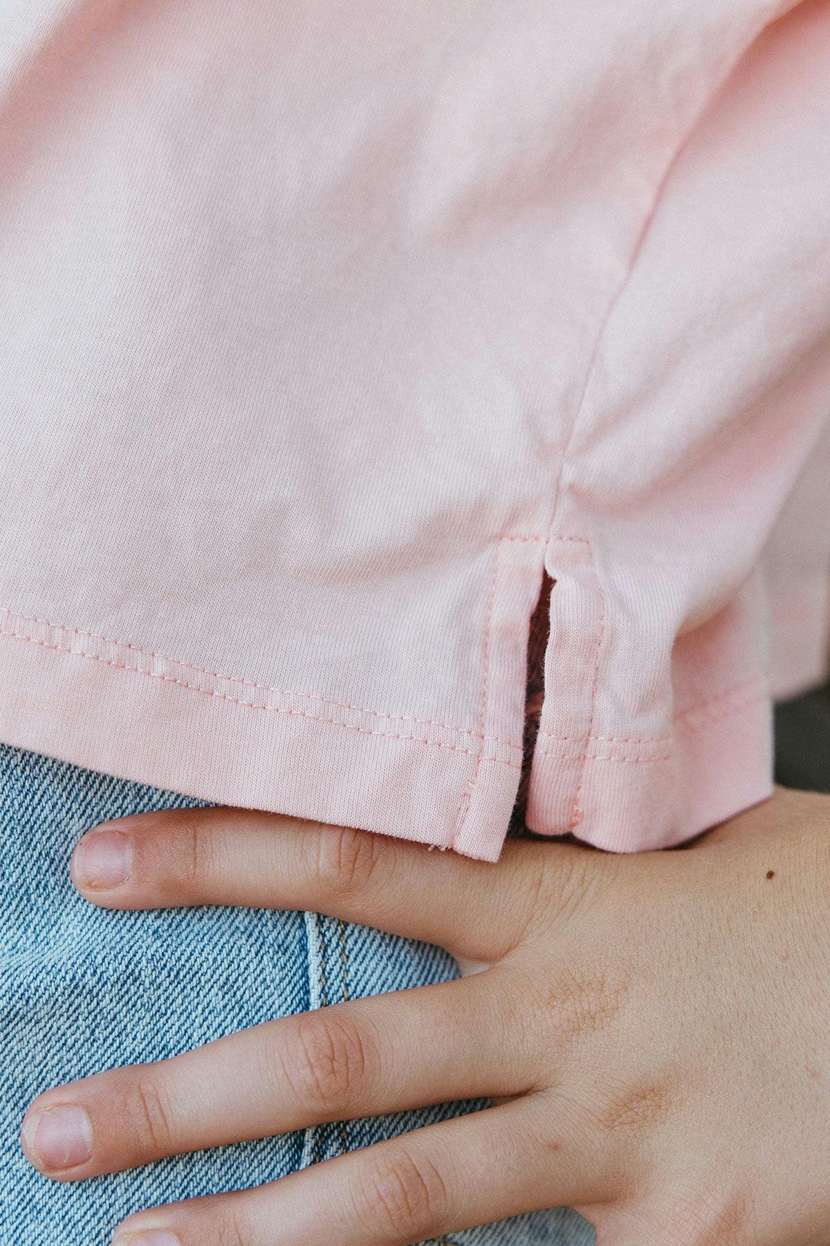Cropped Boxy Beach Vibes Tee / Pink