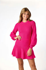 Ellody Knit Skirt Fuchsia