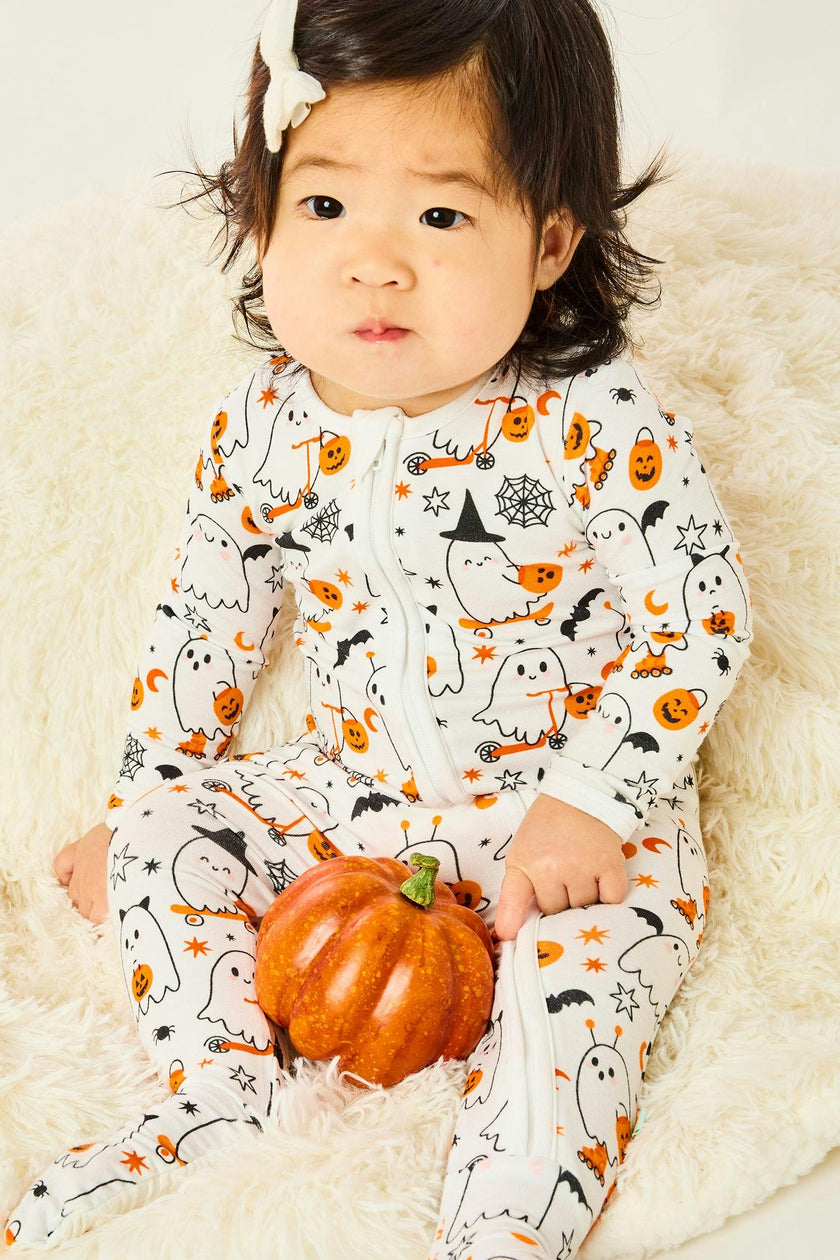 Soft & Stretchy Zipper Footie - Halloween