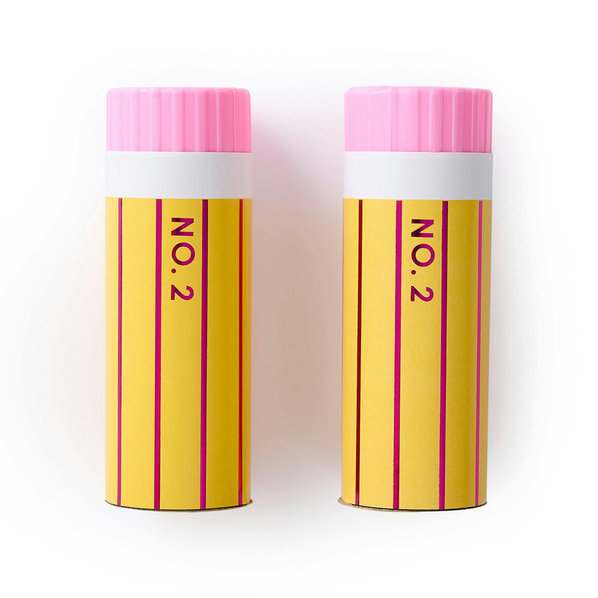 Packed Party A Lesson in Fun Pencil Confetti Poppers Set of 4 – Pink White and Gold Confetti Back to School Party Poppers, 1.5x4 Inch