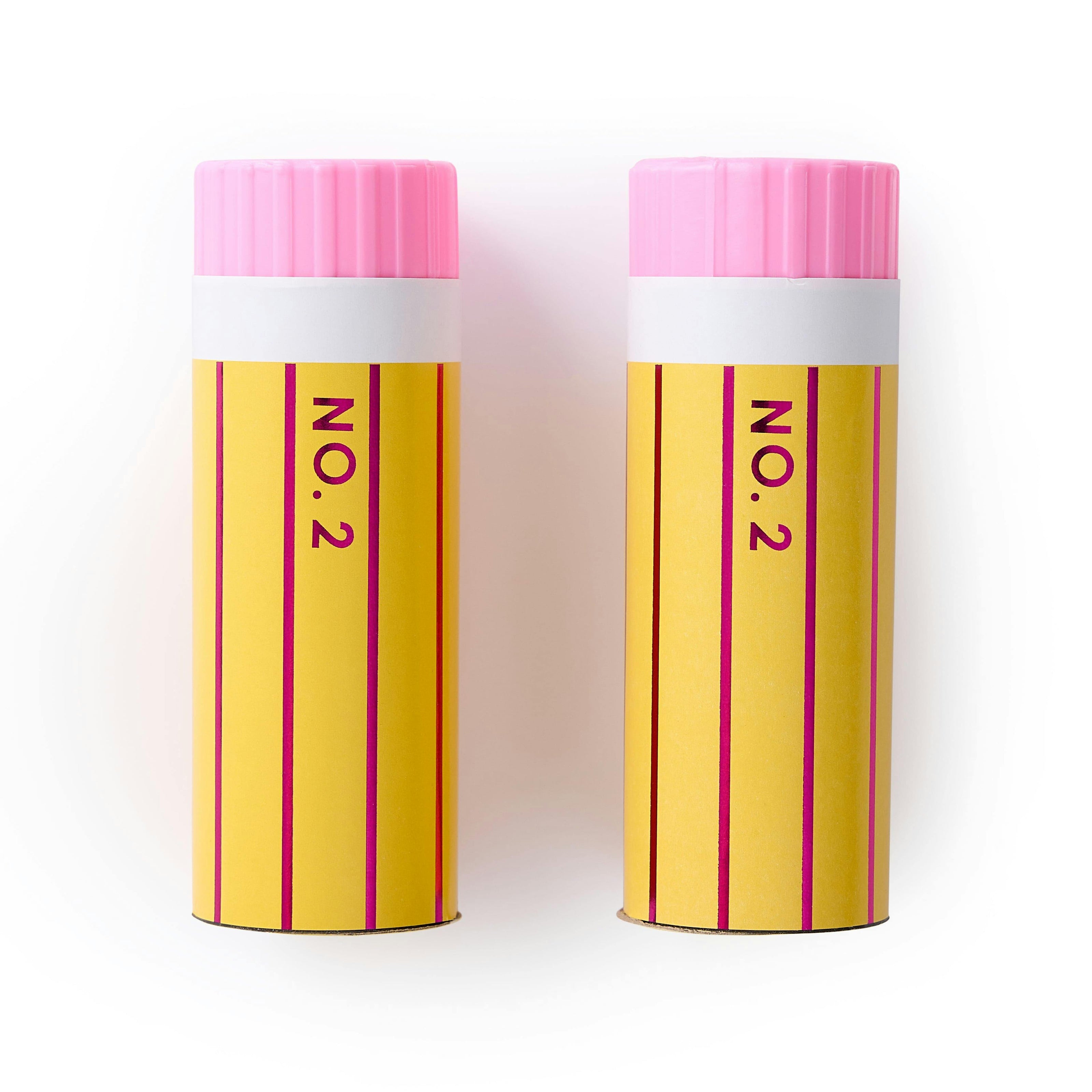 Packed Party A Lesson in Fun Pencil Confetti Poppers Set of 4 – Pink White and Gold Confetti Back to School Party Poppers, 1.5x4 Inch