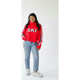 Womens Retro Ski Cropped Turtleneck