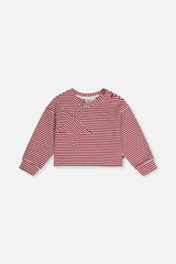 Soft Jersey Top Red And White Stripes