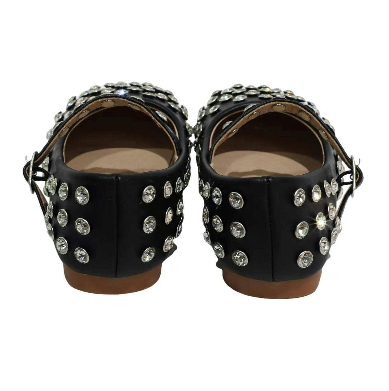 Midnight Studded Ballet Flats