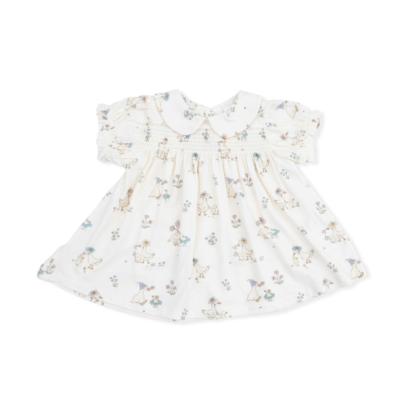 Flower Ducklings - Smocked Dress Set with Headband