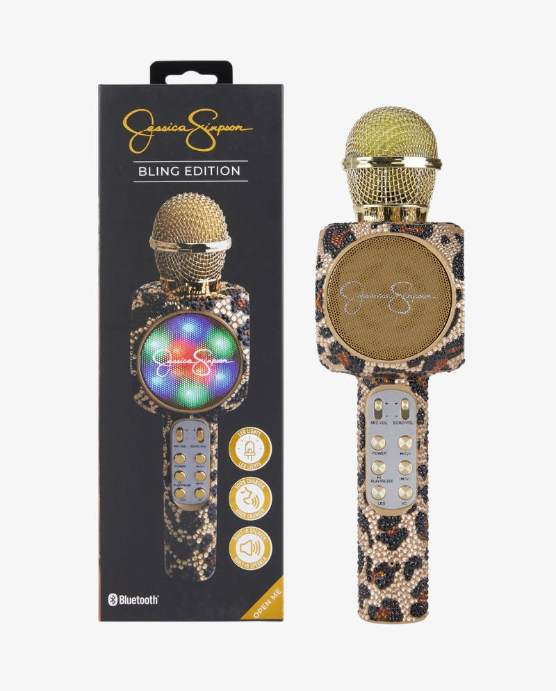 Jessica Simpson Brown Leopard Bling Wireless Microphone