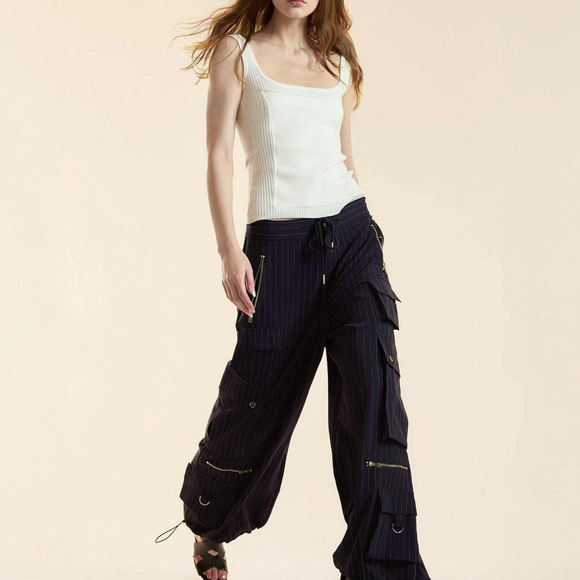 Pinstripe Cargo Pants