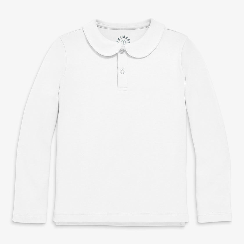 Kids long sleeve peter pan polo