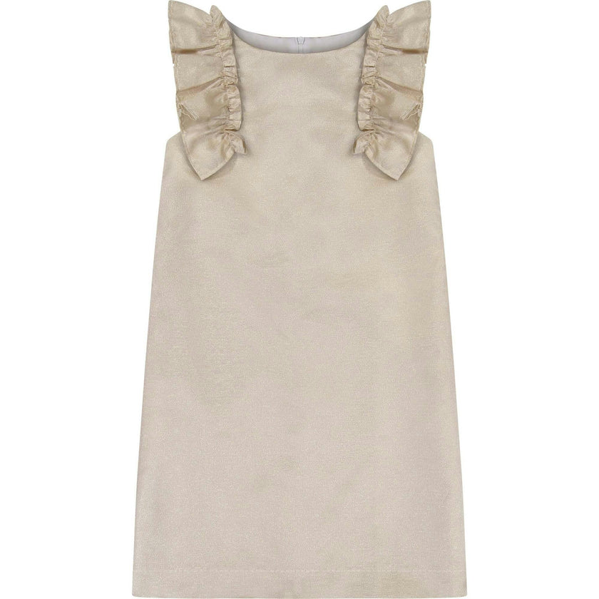 Grace Tween Ruffle Party Dress, Gold