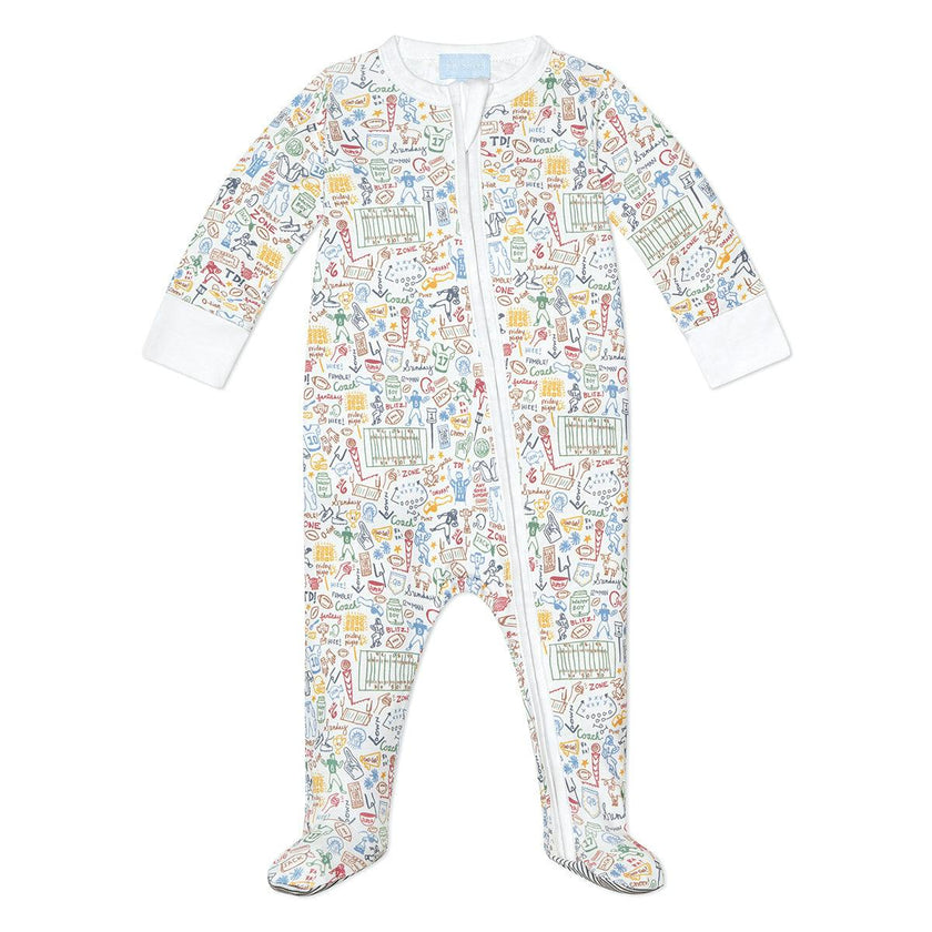 Football Zip Baby Onesie