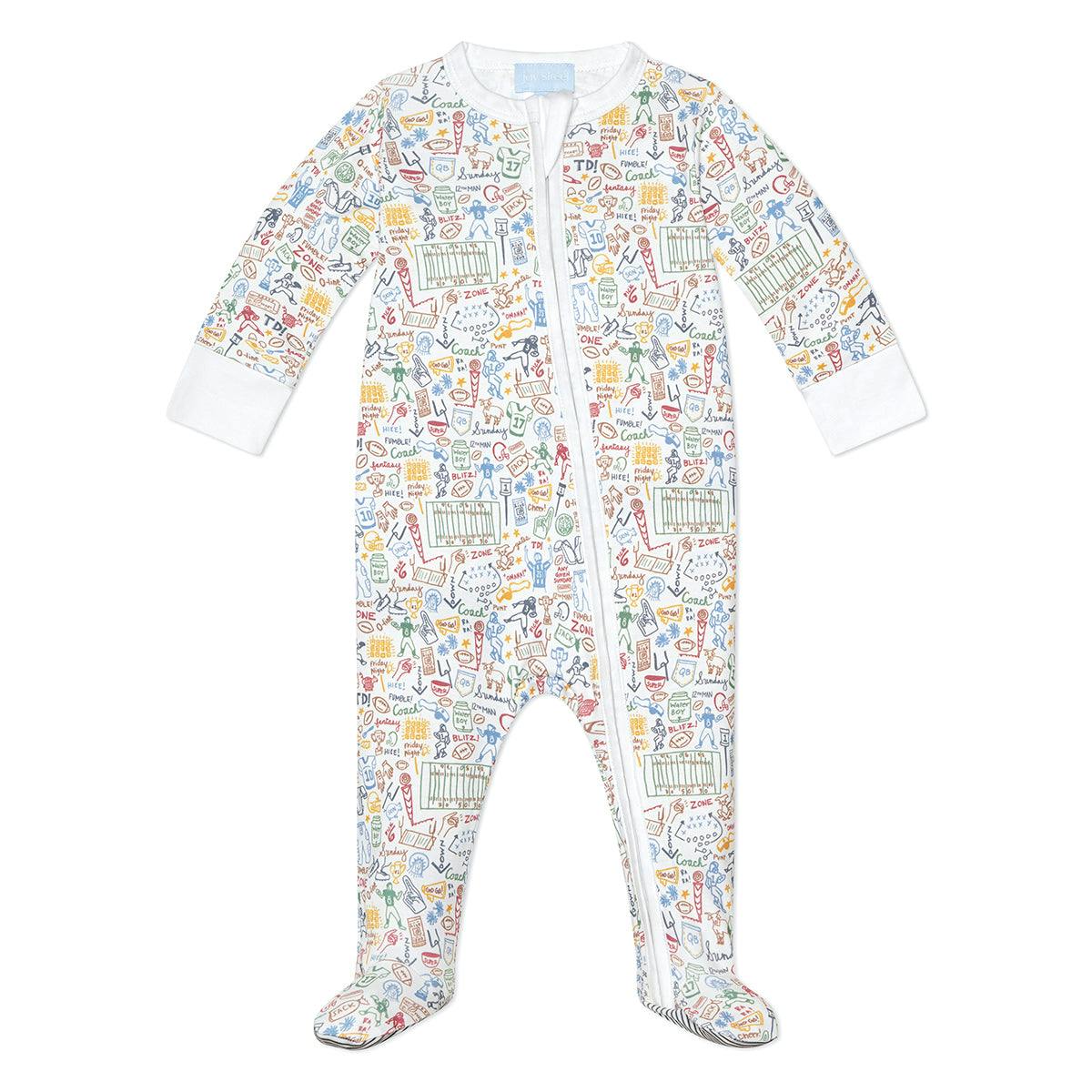 Football Zip Baby Onesie