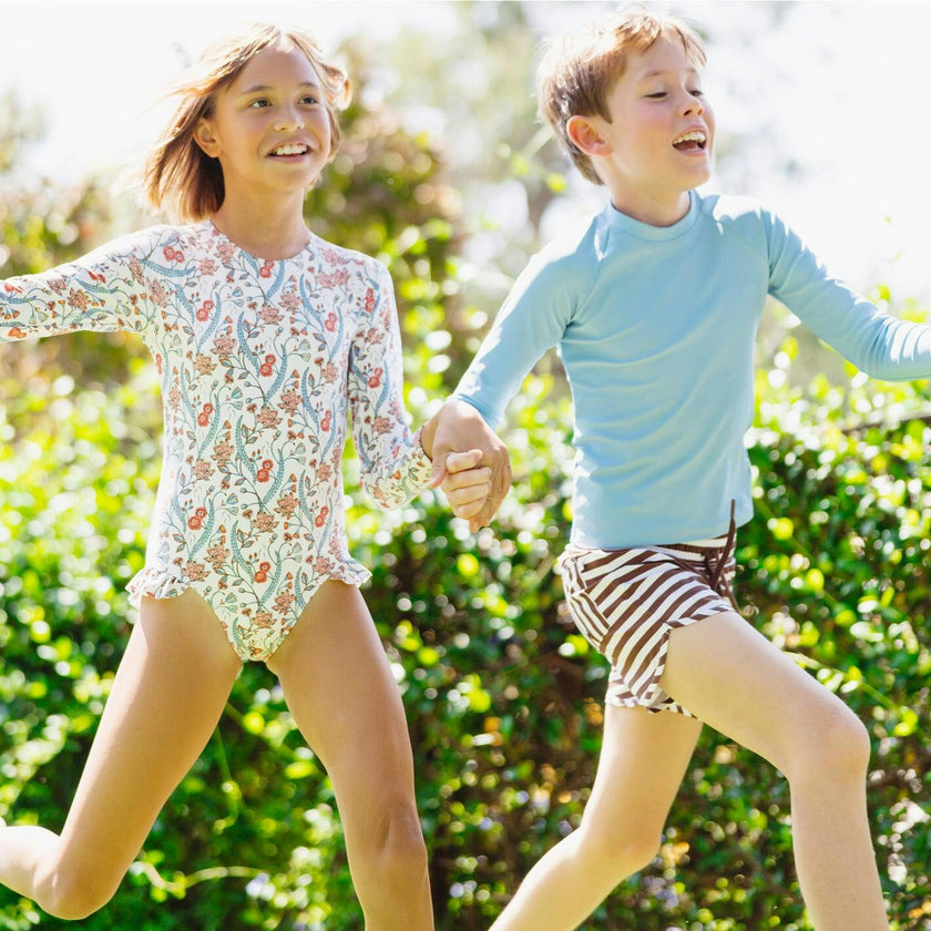 girls mercado bloom rashguard one piece