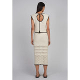 ZARIA CROCHET TOP | IVORY W/ BLACK TIPPING