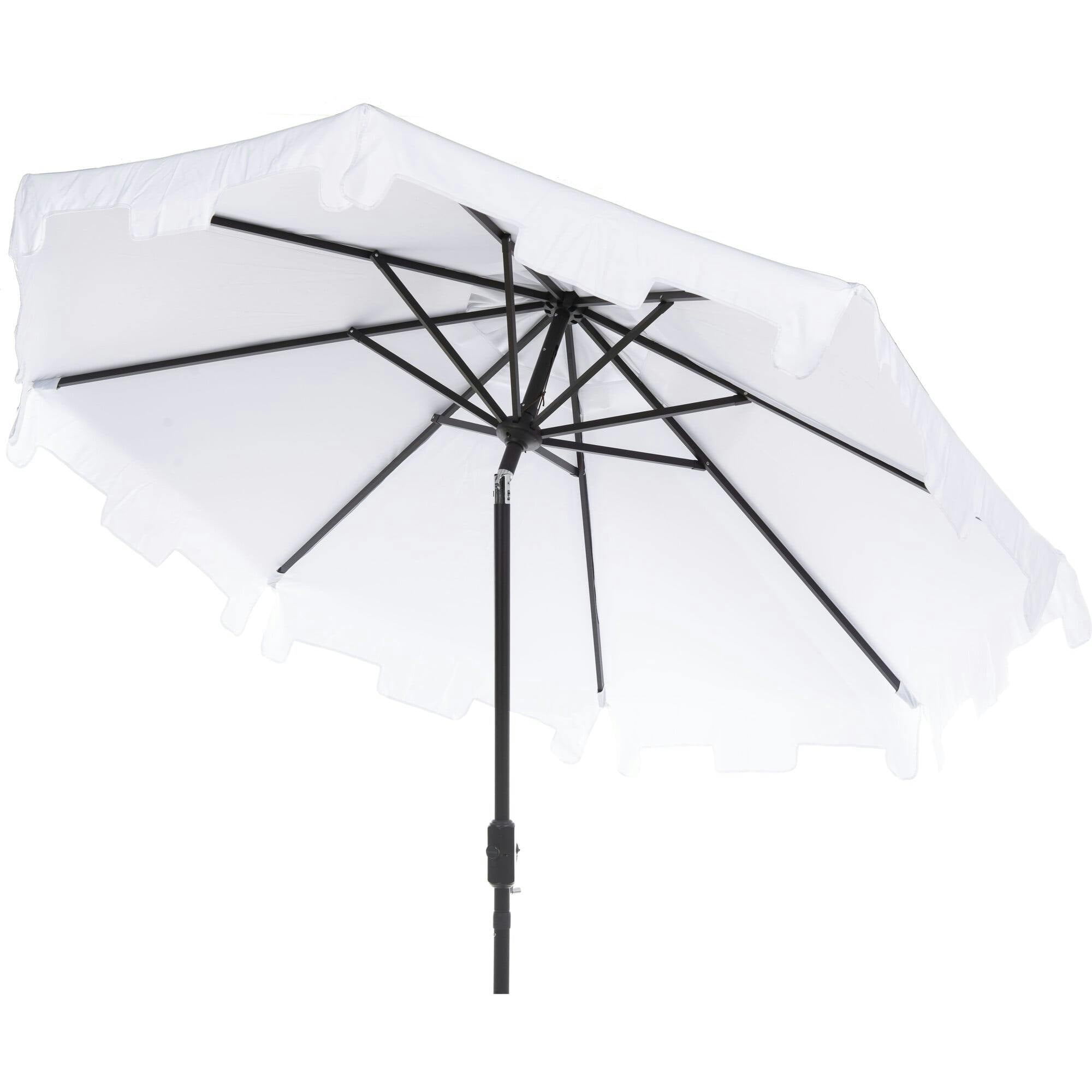 UV-Resistant Zimmerman 9' Crank Push-Button Tilt Umbrella