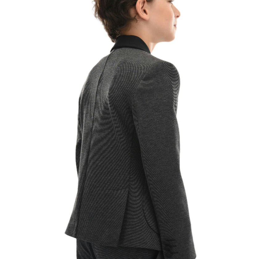 Gray Shawl Lapel Blazer