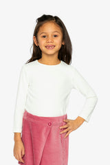 Brushed Rib Crew Neck Top Off-White