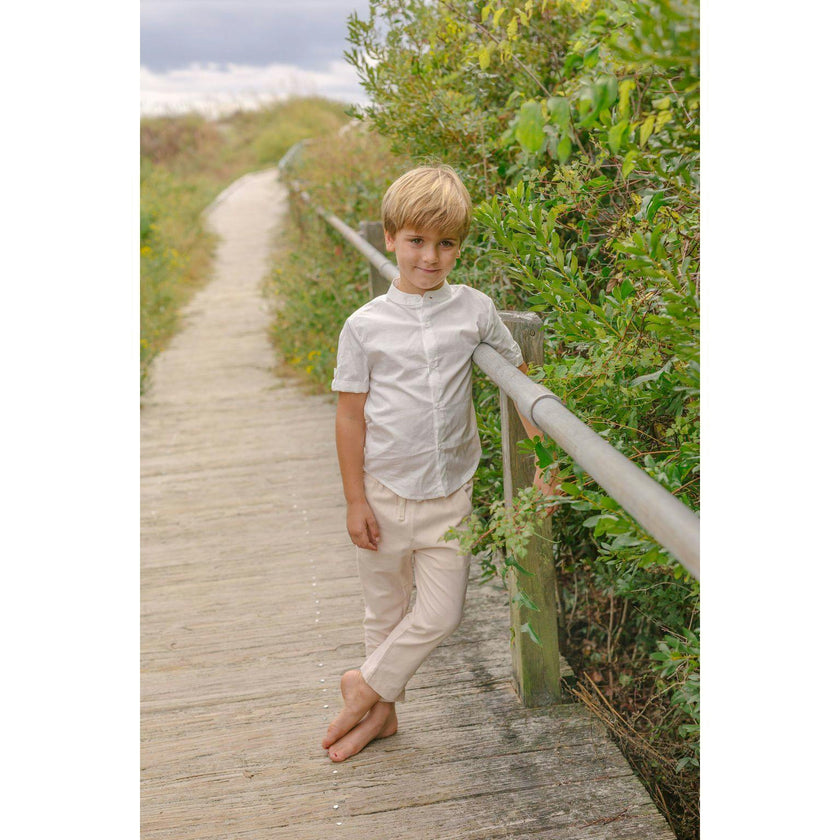 Boys White Button Down Shirt