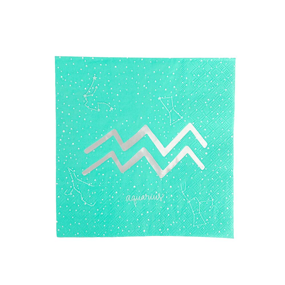 Zodiac Aquarius Large Napkins