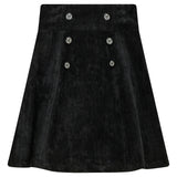 Velour Side Zip Striped Skirt