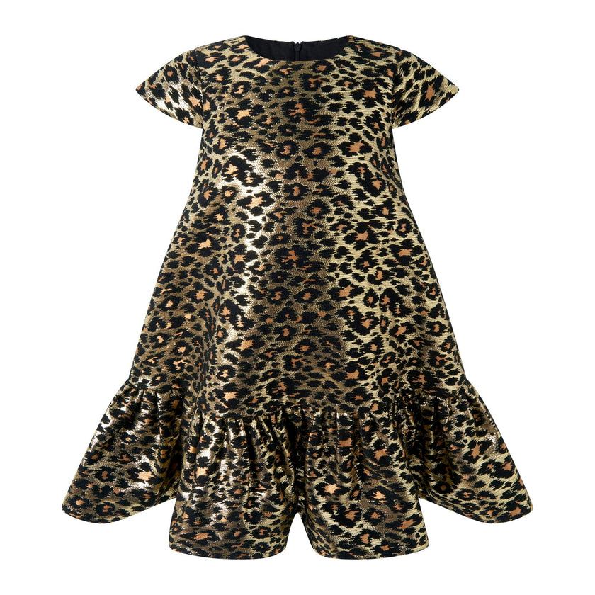 Leopard Damask Party Dress